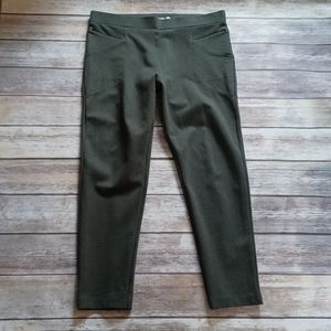 Betabrand Zippered Journey Pants Olive Green size XXL